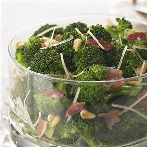 Broccoli with Bacon and Pine Nuts