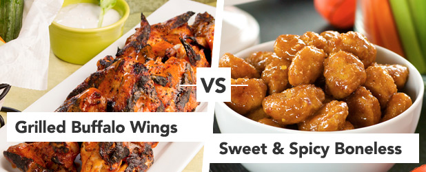 Round 2 Grilled Buffalo Wings vs Sweet and Spicy Boneless Wings