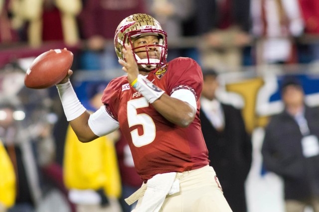 Florida State Seminoles quarterback Jameis Winston throws a pass against the Duke Blue Devils at Bank of America Stadium. (Jeremy Brevard - USA TODAY Sports)