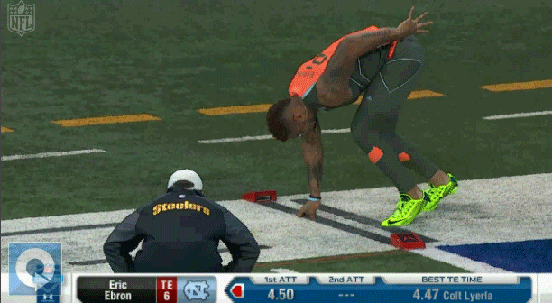 Eric Ebron is the top tight end prospect in the draft, but his 40 time was disappointing.