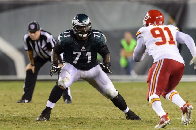 Philadelphia Eagles offensive tackle Jason Peters against the Kansas City Chiefs. (Howard Smith - USA TODAY Sports)