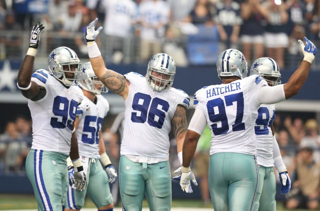 The Dallas Cowboys are tasked with rebuilding their entire defensive line. (Credit: Matthew Emmons - USA TODAY Sports