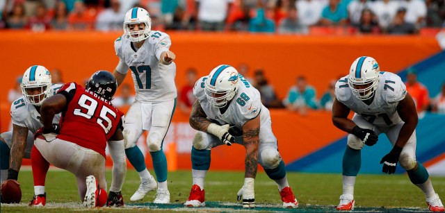 Due to the Dolphins' problems in the locker room, the team must rebuild the left side of its offensive line. (Credit: Robert Mayer - USA TODAY Sports)