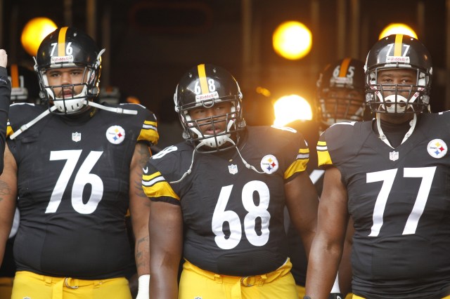 Mike Adams, Kelvin Beachum and Justin Gilbert all had to their opportunity to start at left tackle for the Steelers in 2013. (Charles LeClaire - USA TODAY Sports)