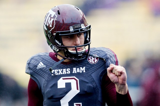 Texas A&M QB Johnny Manziel will attempt to change his narrative at the NFL combine. (Derick E. Hingle - USA TODAY Sports)