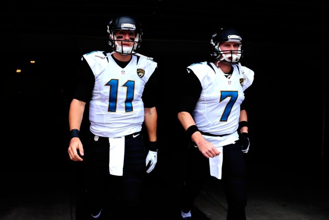 The Jacksonville Jaguars quarterbacks, Blaine Gabbert and Chad Henne, let much to be desired the past two seasons. (Andrew Weber-USA TODAY Sport)