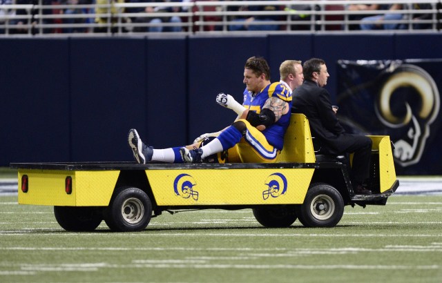 St. Louis Rams offensive tackle Jake Long hasn't played a full 16-game slate since 2010. (Jeff Curry-USA TODAY Sports)