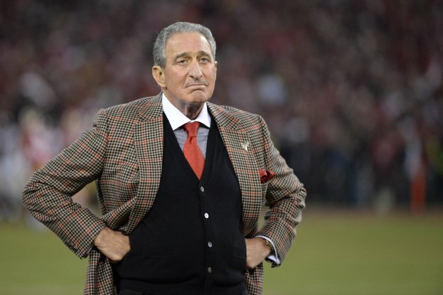 NFL owners, such as Atlanta's Arthur Blank, have deemed Roger Goodell worthy of his hefty salary. Kyle Terada-USA TODAY Sports.