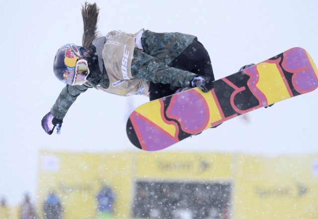 Arielle Gold of the United States during the women's halfpipe qualifying in the U.S. Grand Prix at Breckenridge Ski Resort. (Mark Leffingwell - USA TODAY Sports)