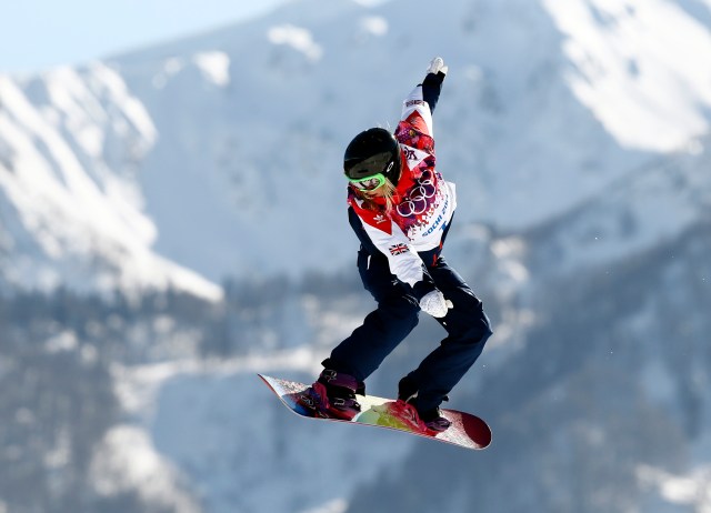  Jenny Jones (GBR) during ladies slopestyle qualification in the Sochi 2014 Olympic Winter Games at Rosa Khutor Extreme Park. Mandatory Credit: Rob Schumacher-USA TODAY Sports