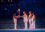 Alina Kabaeva, left, receives the torch from Alexandr Karelin during Opening Ceremony during the Sochi 2014 Olympic Winter Games . Mandatory Credit: Robert Deutsch-USA TODAY Sports