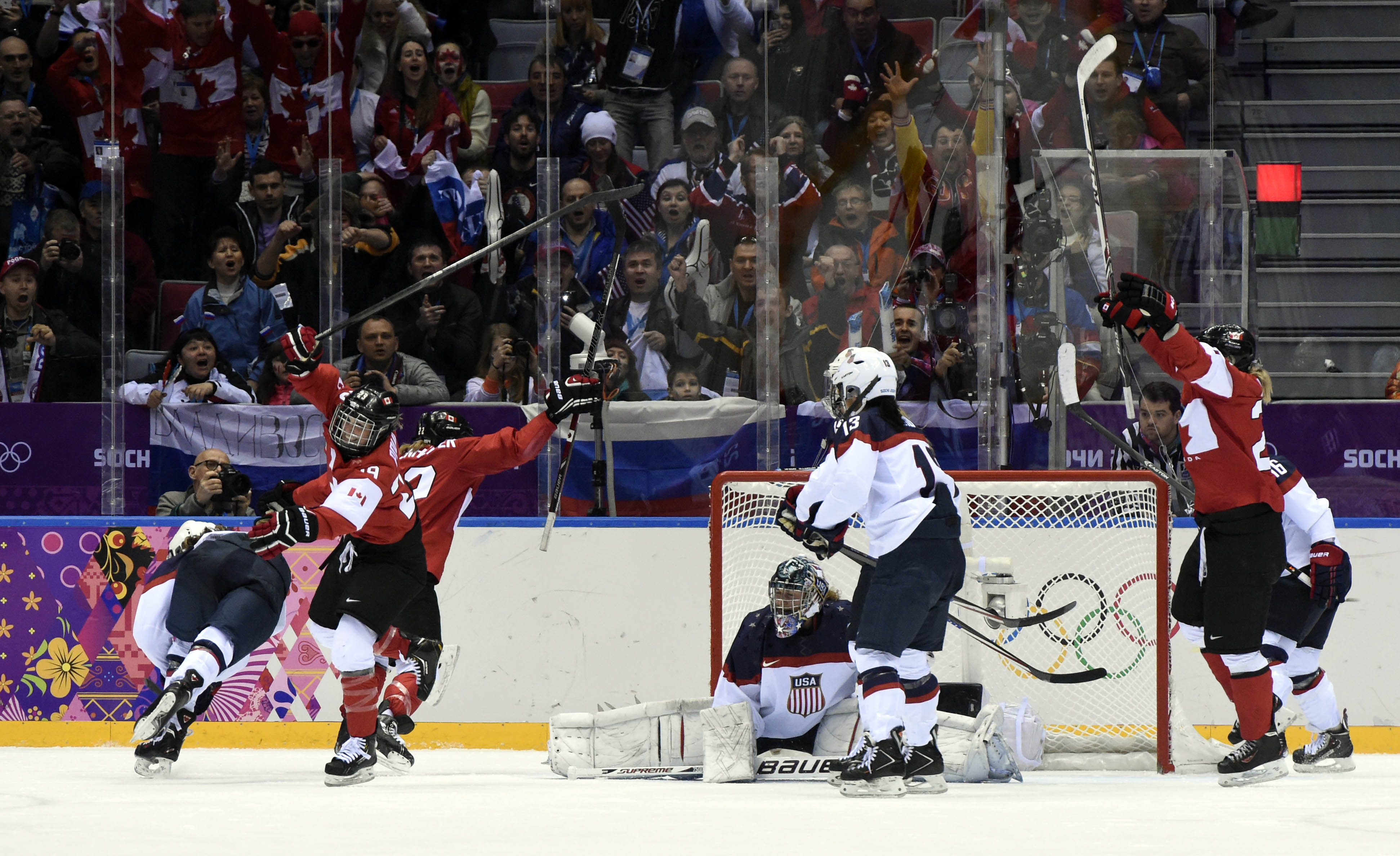 8x10 Color Photo Canada Winning Goal vs USA 2014 Olympic Gold Semi-finals 