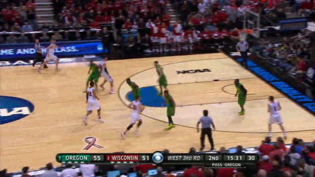 If Baylor leaves Kaminsky open on the perimeter, expect too see a lot of this. 