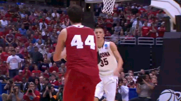Frank Kaminsky kept Wisconsin in the game all night with big shots from all over the court. 