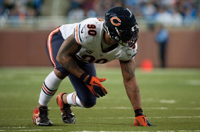 Chicago Bears defensive end Julius Peppers against the Detroit Lions at Ford Field. (Tim Fuller - USA TODAY Sports)