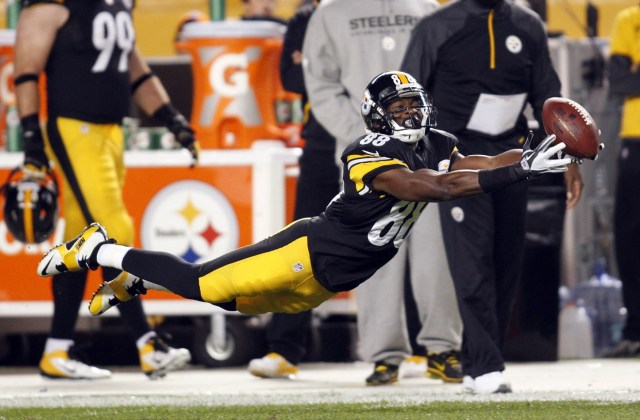 Pittsburgh Steelers wide receiver Emmanuel Sanders fails to catch a pass against the Chicago Bears at Heinz Field. (Charles LeClaire - USA TODAY Sports)