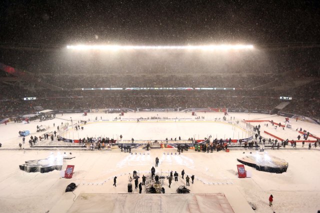 This is what Soldier Field looked like on Mar. 1. (Dennis Wierzbicki-USA TODAY Sports)