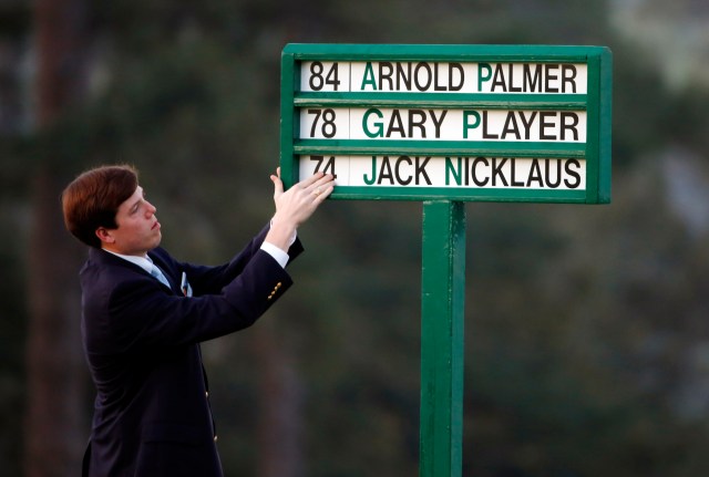 Three legends of golf opened the first round of the Masters with ceremonial tee shots Thursday morning. (Jack Gruber, USA TODAY Sports)