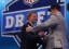 NFL commissioner Roger Goodell introduces Luke Joeckel  as the number two overall pick to the Jacksonville Jaguars during the 2013 NFL Draft at Radio City Music Hall. (Jerry Lai-USA TODAY Sports)