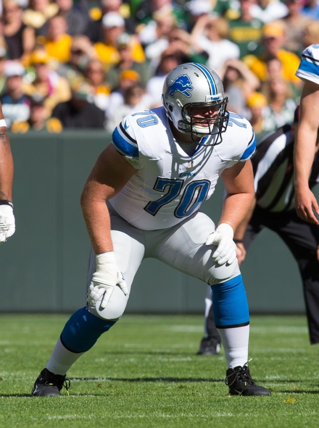 Detroit Lions offensive tackle Jason Fox during the game against the Green Bay Packers at Lambeau Field. (Jeff Hanisch - USA TODAY Sports)