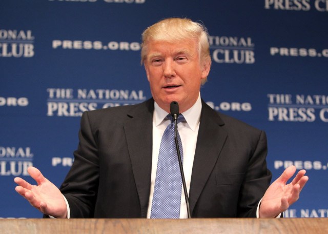  Donald Trump, chairman and president of the Trump Organization, discusses "Building the Trump Brand" at The National Press Club in Washington, DC. (Paul Morigi - Wire Image)