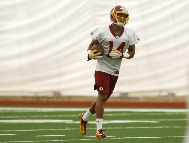Ryan Grant works out during Washington Redskins rookie mini-camp at Redskins Park in Ashburn, Virginia. (Mark Wilson -Getty Images)