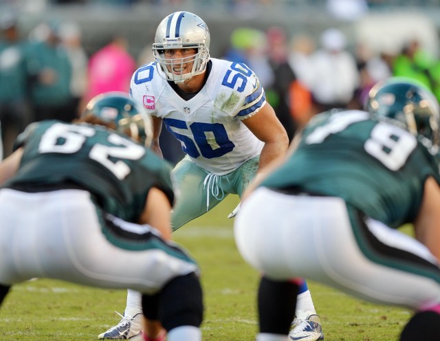 Dallas Cowboys middle linebacker Sean Lee  during a game against the Philadelphia Eagles at Lincoln Financial Field. (Jeffrey Pittenger - USA TODAY Sports)
