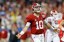 Former Alabama Crimson Tide quarterback AJ McCarron celebrates after a touchdown pass against the Oklahoma Sooners during a game at the Mercedes-Benz Superdome. (Derick E. Hingle - USA TODAY Sports)