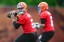 Cleveland Browns quarterback Johnny Manziel (2) looks to pass during organized team activities at Cleveland Browns practice facility. (Andrew Weber - USA TODAY Sports)