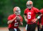 Johnny Manziel (left) and Brian Hoyer (Andrew Weber-USA TODAY Sports)