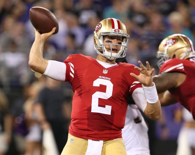 Blaine Gabbert must show more in the 49ers second preseason game. Mitch Stringer, USA TODAY Sports