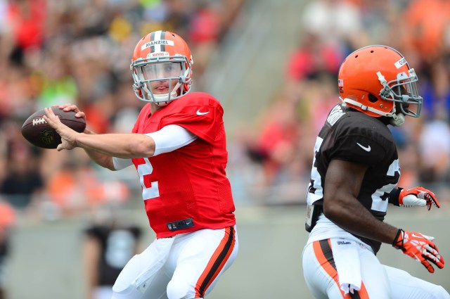 Johnny Manziel's every move will be dissected in Saturday's preseason debut. (Andrew Weber, USA TODAY Sports)