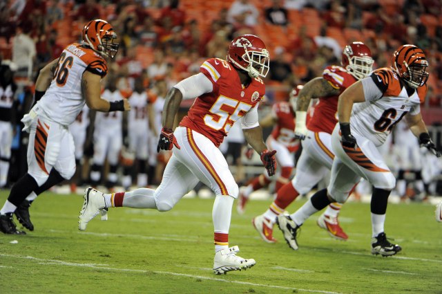 Rookie Dee Ford was given a long look in the first preseason game. (John Rieger, USA TODAY Sports)