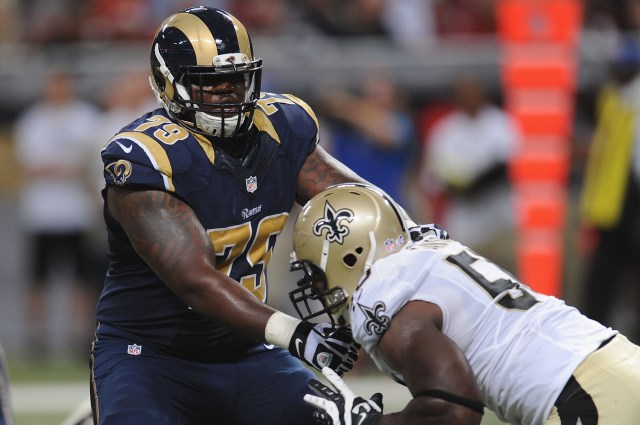 Greg Robinson hasn't settled in with the Rams yet. (Michael B. Thomas, Getty Images)