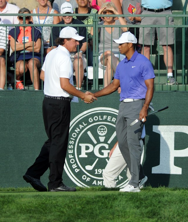 Phil Mickelson and Tiger Woods are two of the most popular players on the tour, but neither has played well this year. (Thomas J. Russo, USA TODAY Sports)