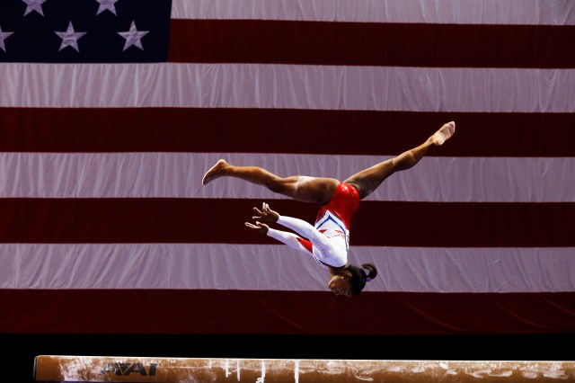 Simone Biles on the beam (David Butler II-USA TODAY Sports)
