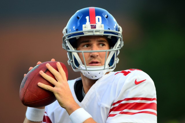 Eli Manning will look for bigger returns in his second preseason game. (Andrew Weber, USA TODAY Sports)