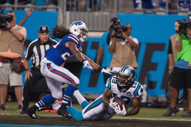 Kelvin Benjamin hauled in a touchdown in his first preseason game with the Panthers. (Jeremy Brevard, USA TODAY Sports)