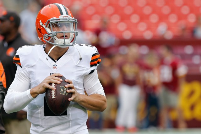 Johnny Manziel had an opportunity Monday to make a move in the Browns' QB race. (Geoff Burke, USA TODAY Sports)