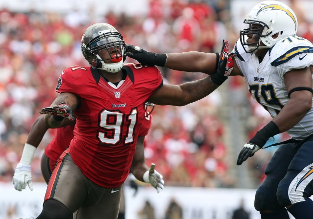 Da'Quan Bowers has struggled to stay healthy for the Buccaneers. (Kim Klement, USA TODAY Sports)