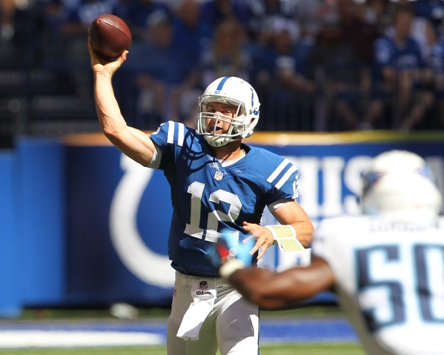 Andrew Luck threw for 393 yards and four TDs and made it look easy. (Pat Lovell, USA TODAY Sports)