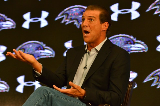 Baltimore Ravens owner speaks to the media Monday. (Tommy Gilligan, USA TODAY Sports)