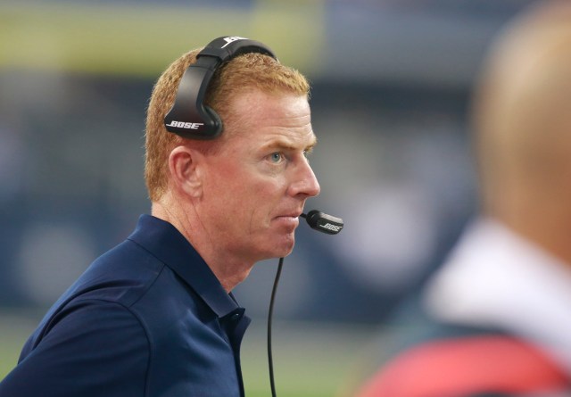 Dallas Cowboys head coach Jason Garrett on the sidelines during the game against the Denver Broncos. (Tim Heitman-USA TODAY Sports)