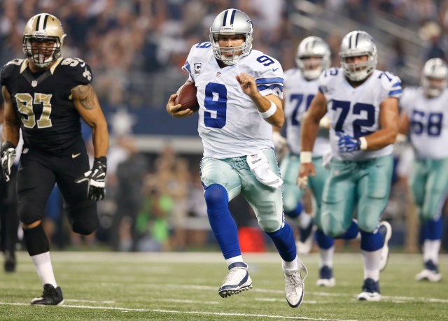 Tony Romo had his best outing of the season so far. (Matthew Emmons, USA TODAY Sports)