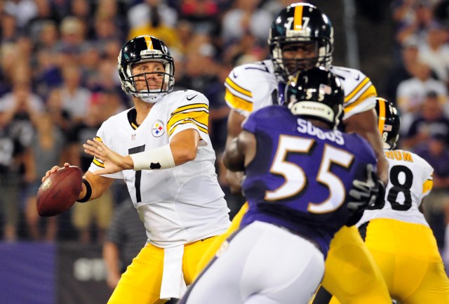 Ben Roethlisberger took a big shot early in Thursday night's game. (Evan Habeeb, USA TODAY Sports)
