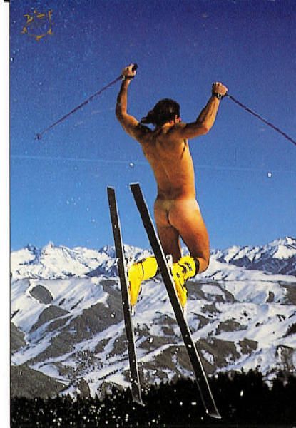 Topless Ski Girl