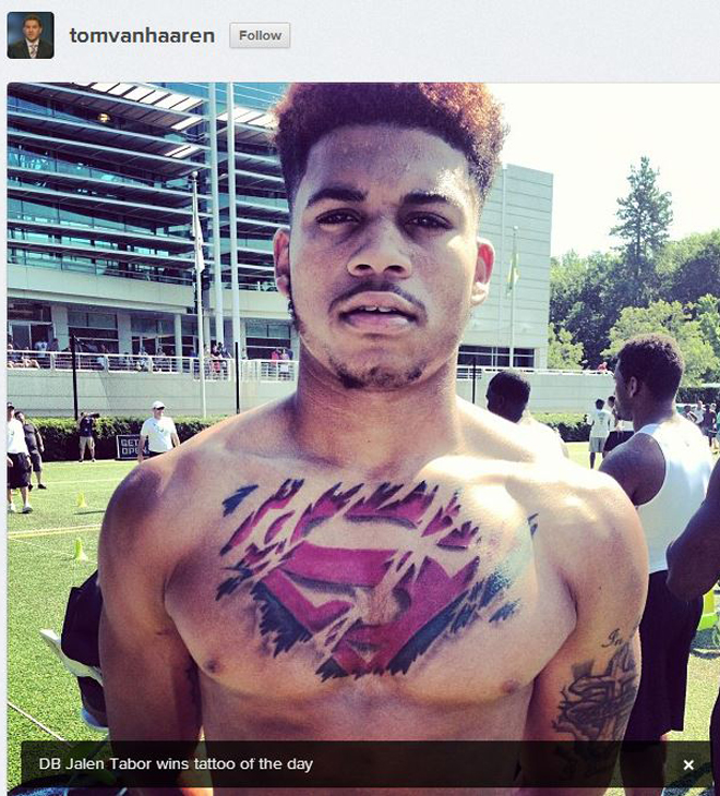 Top college football recruit has the best Superman tattoo | For The Win
