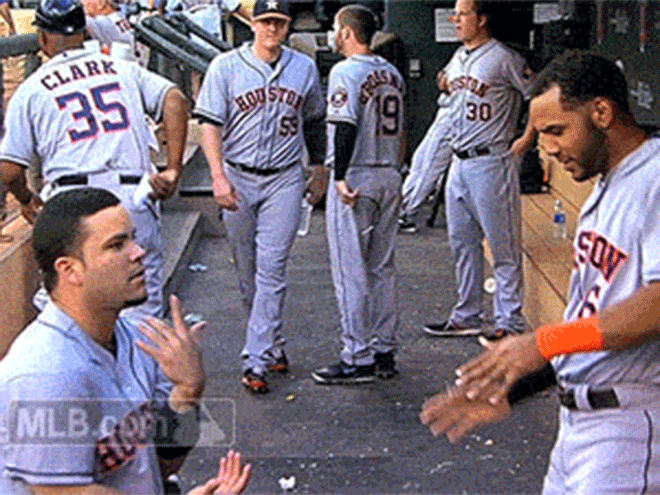 Welcome to the Astros dugout dance party