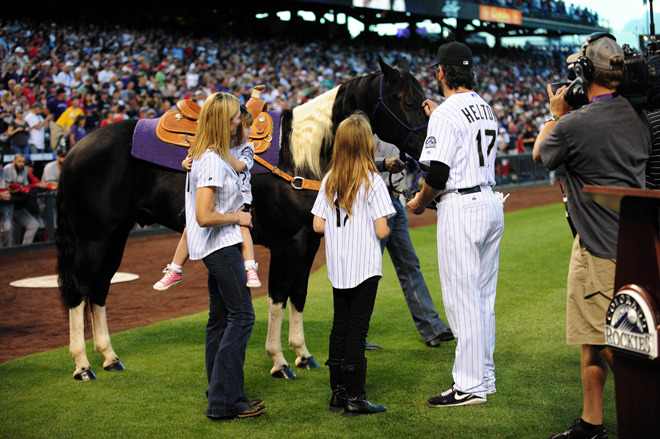 The Rockies gave Todd Helton a live horse