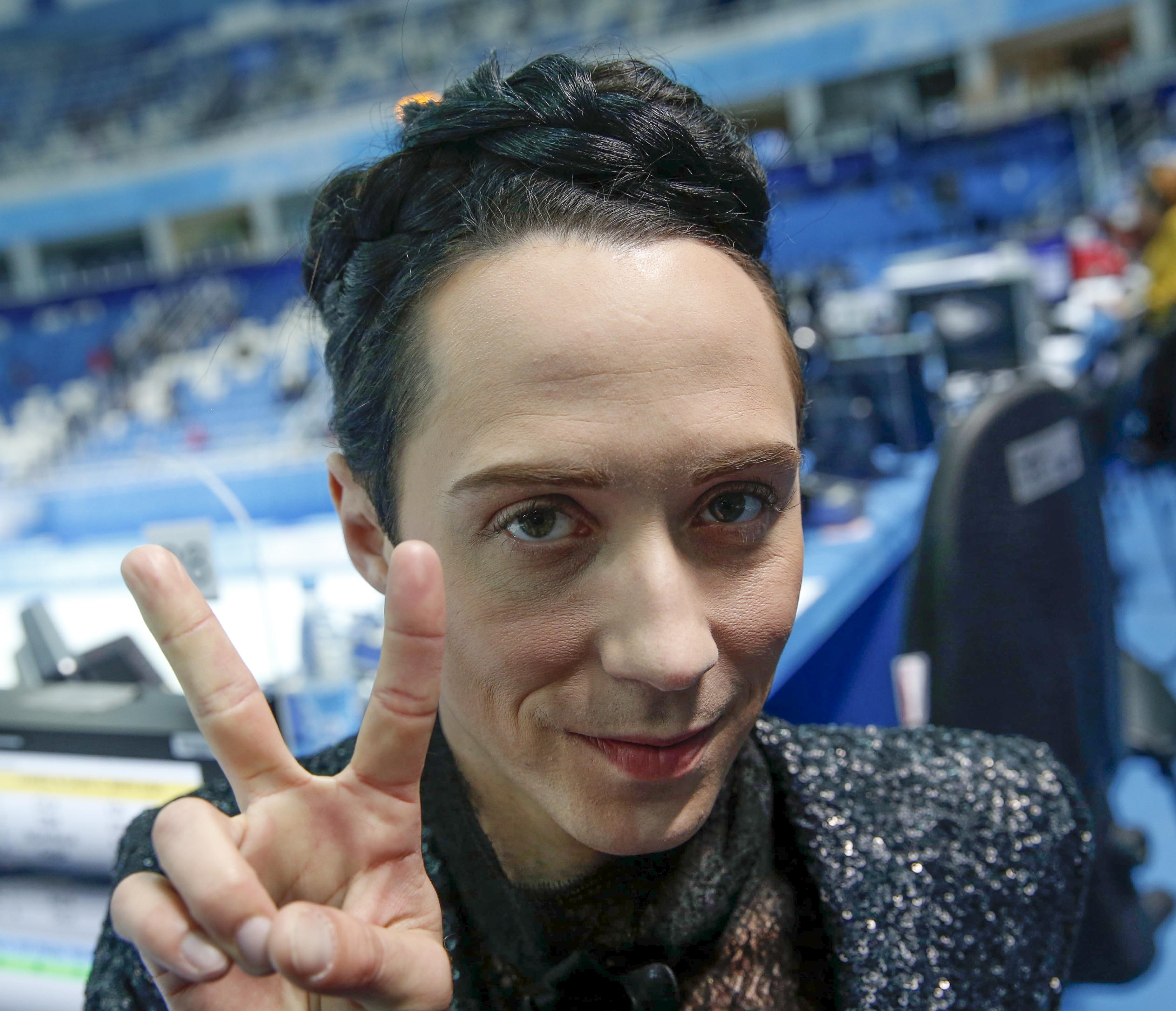 The huge braid in Johnny Weir's hair is actually a message to Ukraine | For  The Win